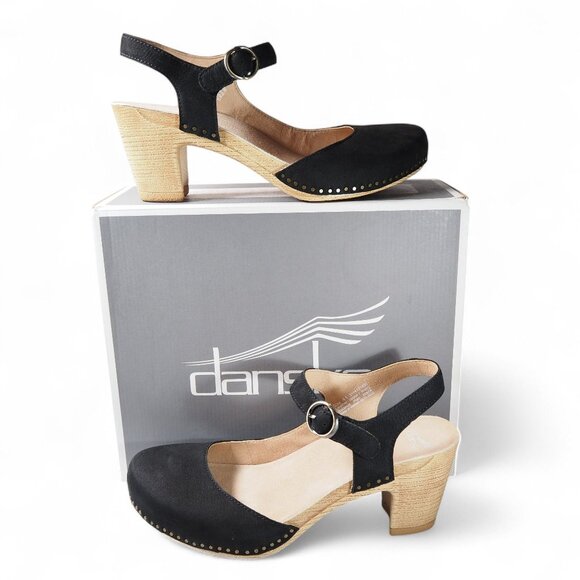 Dansko Black and Tan Women's Sandals - Picture 1 of 13